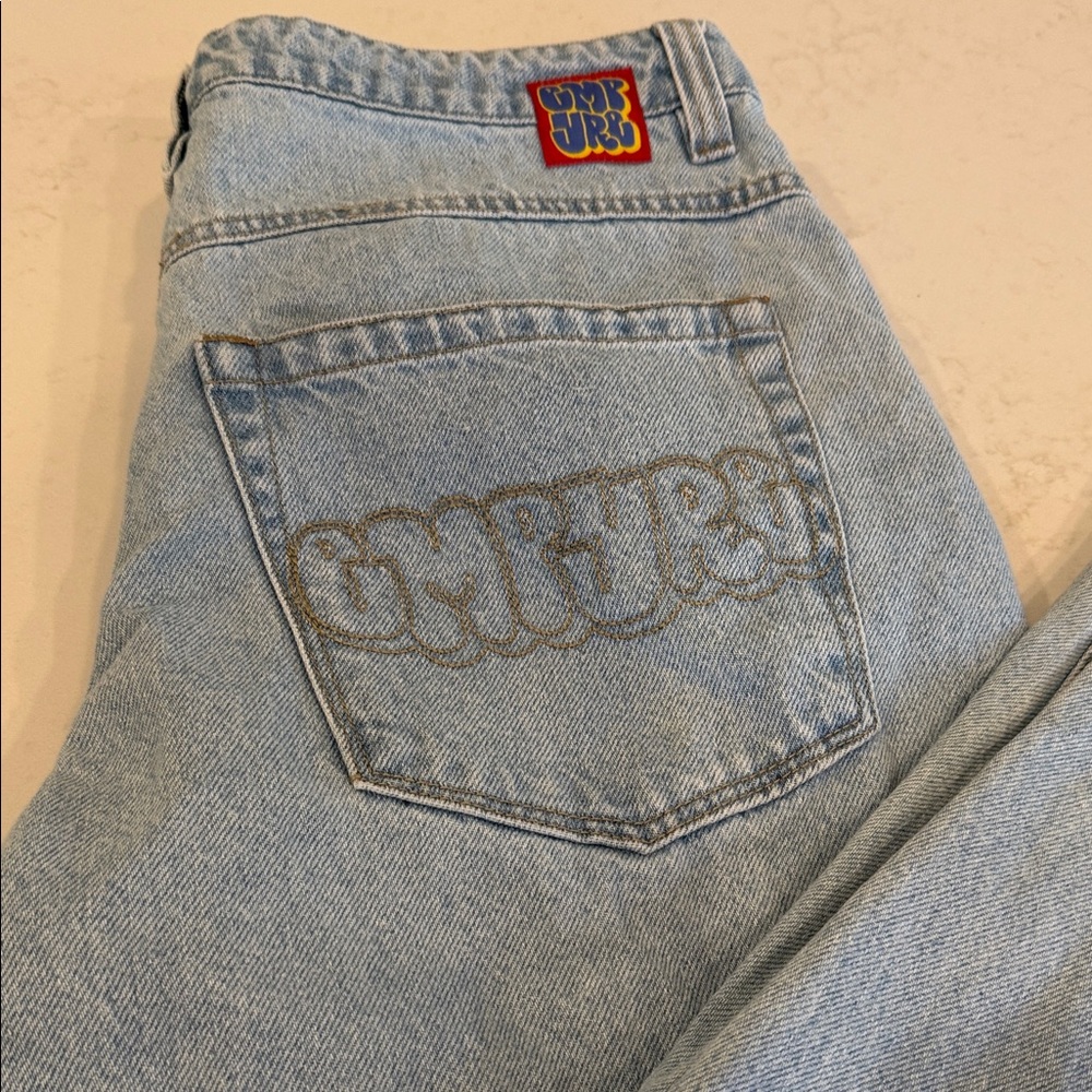 Empyre Light Blue Boys Relaxed Skate Jeans-size 30 waist